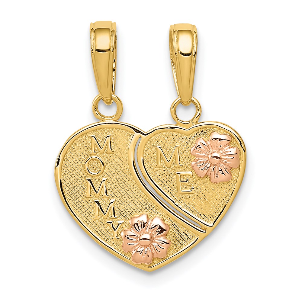 10K / 14K Two-tone MOMMY and ME Break-A-Part Charm