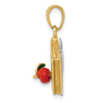 14k Two-tone 3-D Enameled ABC School Book Pendant - Product Photo