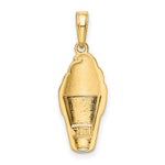 14k Enameled Vanilla Ice Cream Cone Pendant - Product Photo