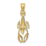 14K with White Rhodium Lobster Charm - Product Photo