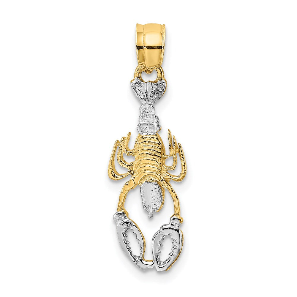 14K with White Rhodium Lobster Charm - Product Photo