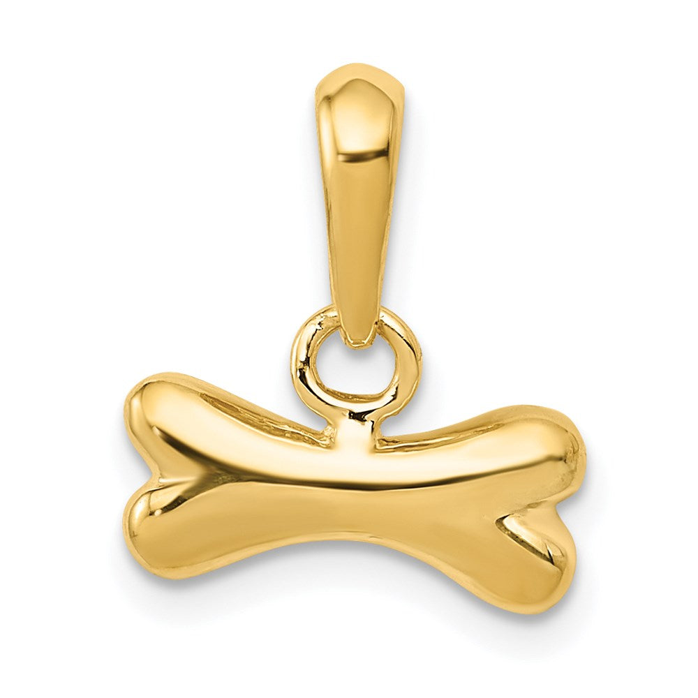 14k Dog Bone Pendant - Product Photo