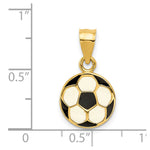 14k Enameled Soccer Ball Pendant - Product Photo