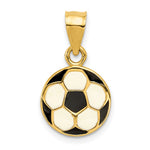 14k Enameled Soccer Ball Pendant - Product Photo