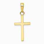 10K / 14K Yellow Gold 3-D Cross Pendant - Product Photo