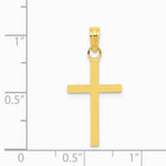 10K / 14K Yellow Gold 3-D Cross Pendant - Product Photo