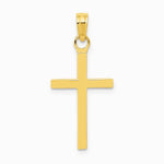 10K / 14K Yellow Gold 3-D Cross Pendant - Product Photo