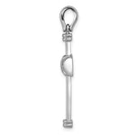 14K White Gold Latin Cross Pendant - Product Photo