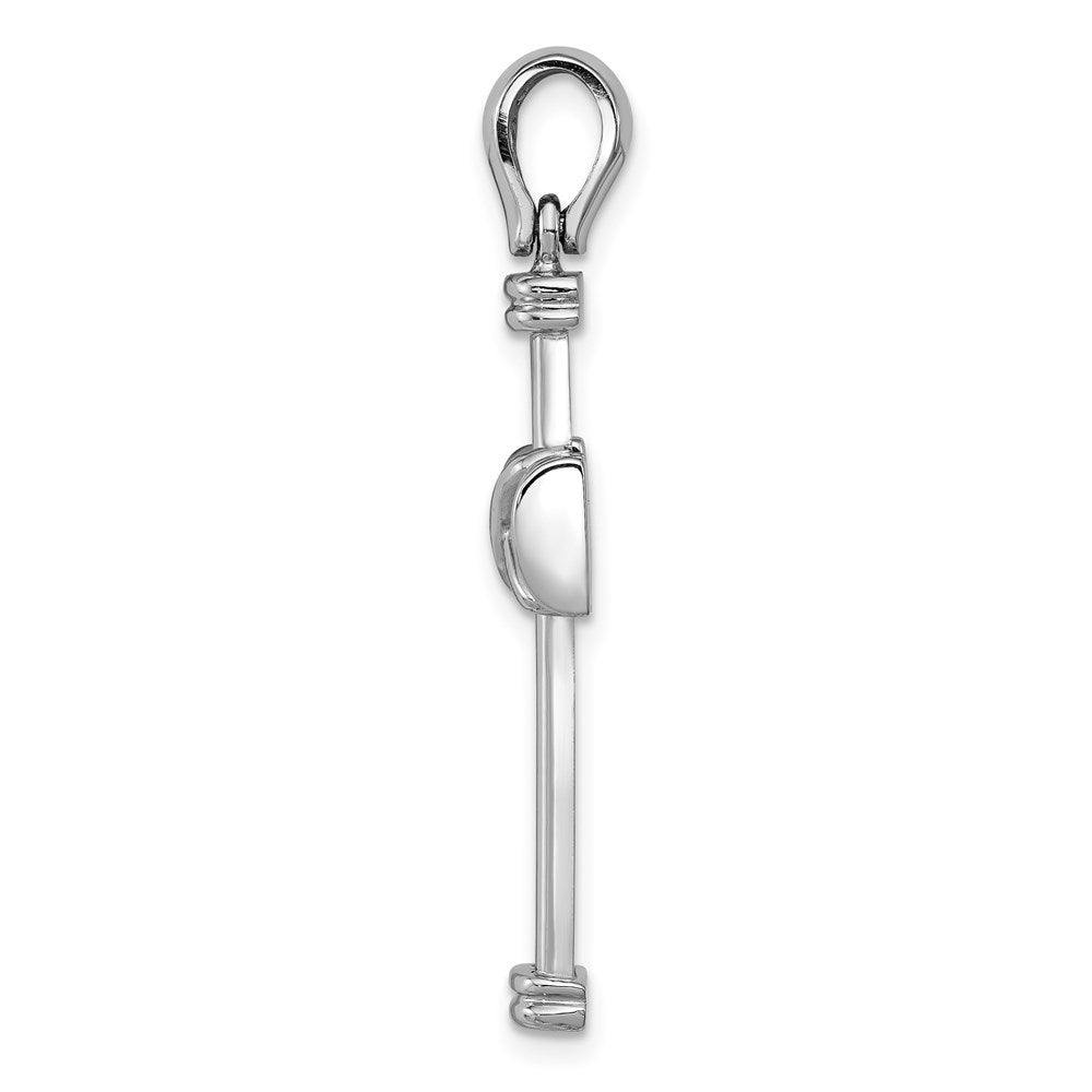 14K White Gold Latin Cross Pendant - Product Photo