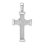 14K White Gold Latin Cross Pendant - Product Photo