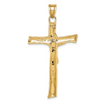 14K Yellow Gold Crucifix Pendant - Product Photo