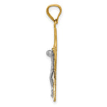 14k Two-tone Iona Crucifix Pendant - Product Photo