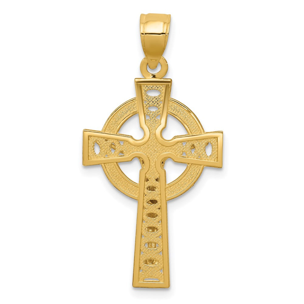 14k Two-tone Iona Crucifix Pendant - Product Photo