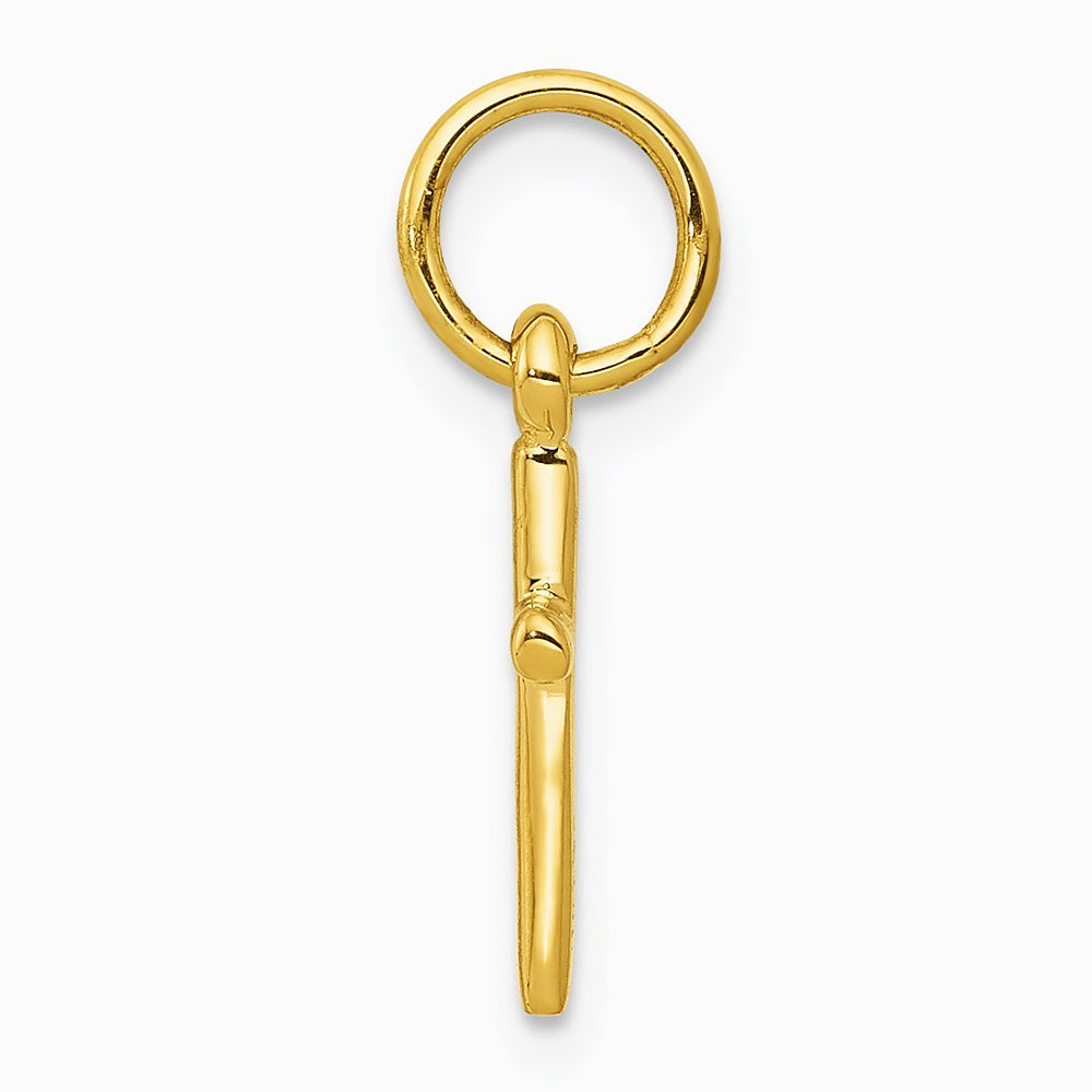 10K / 14K Yellow Gold Small Cross Charm - Product Photo