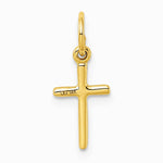 10K / 14K Yellow Gold Small Cross Charm - Product Photo