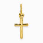 10K / 14K Yellow Gold Small Cross Charm - Product Photo