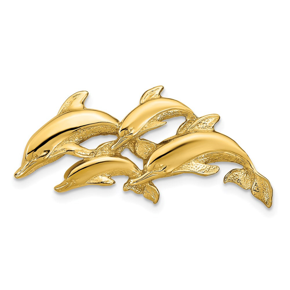 14k Dolphins Slide - Product Photo