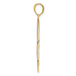 14K Yellow & Rhodium w/ Rhodium Polished Hearts Inside Heart Pendant - Product Photo