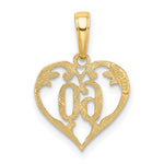 10K / 14K Yellow Gold 60 Heart Pendant - Product Photo