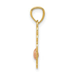 14K Two-tone MOM Heart Pendant - Product Photo