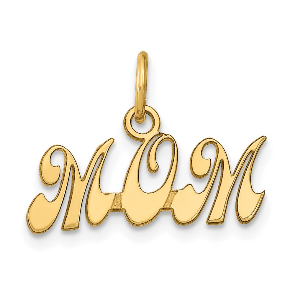 14K Yellow Gold MOM Charm - Product Photo