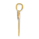 14K Two-tone w/White Rhodium MOM Heart Pendant - Product Photo