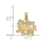14K SWIM MOM w/Swimmer Charm - Product Photo
