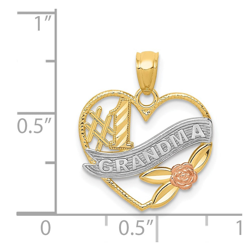 14K Two-tone with White Rhodium 