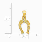 14K Yellow Gold Horseshoe Pendant - Product Photo