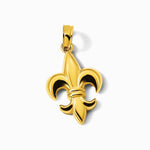 10K / 14K Yellow Gold Fleur De Lis Pendant - Product Photo