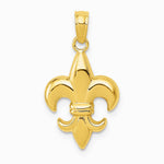 10K / 14K Yellow Gold Fleur De Lis Pendant - Product Photo