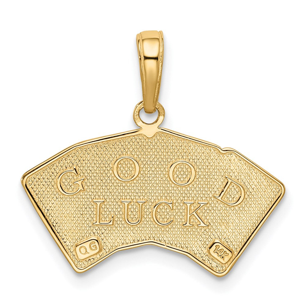 14k Aces Playing Cards Pendant - Product Photo