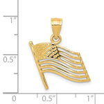 14K American Flag Pendant - Product Photo