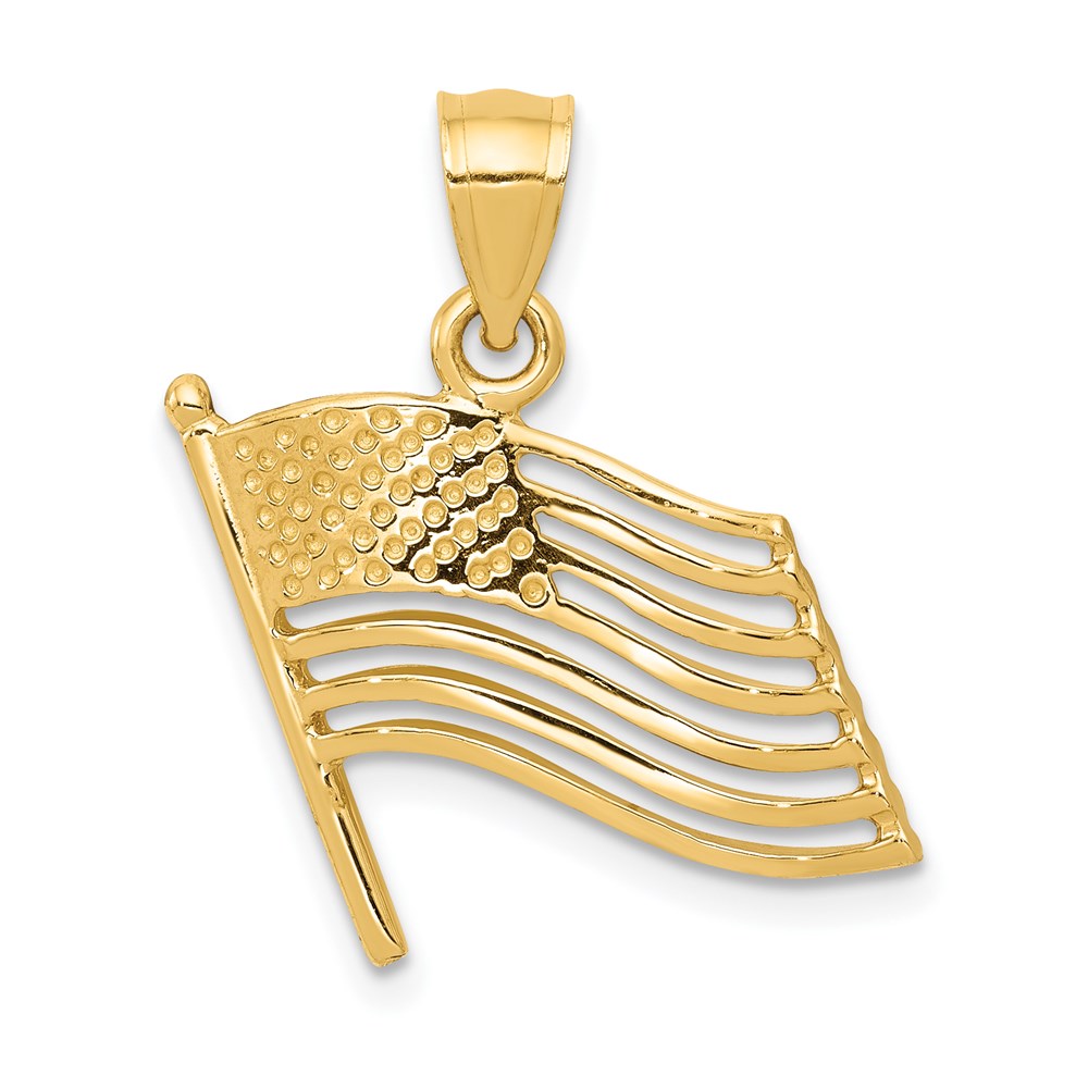 14K American Flag Pendant - Product Photo