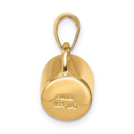 14K 3D Enameled Coffee Cup Pendant - Product Photo