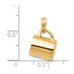 14K 3D Enameled Coffee Cup Pendant - Product Photo