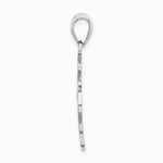 14K White Gold Fire Department FD St. Florian Badge Pendant - Product Photo
