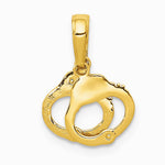 10K / 14K Yellow Gold Handcuffs Pendant - Product Photo