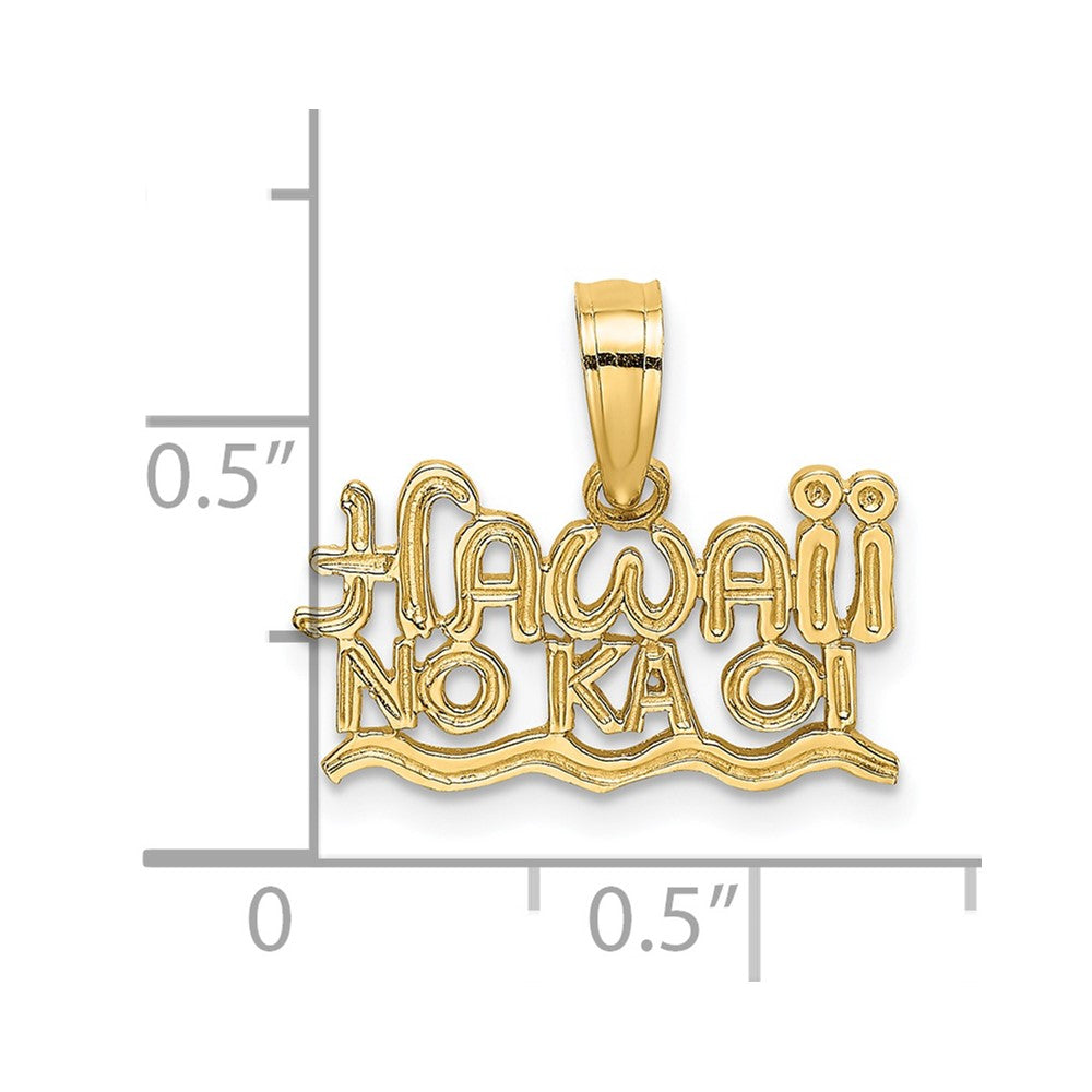 14k HAWAII NO KA OI Charm - Product Photo
