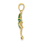 14k Enameled Palm Tree Pendant - Product Photo