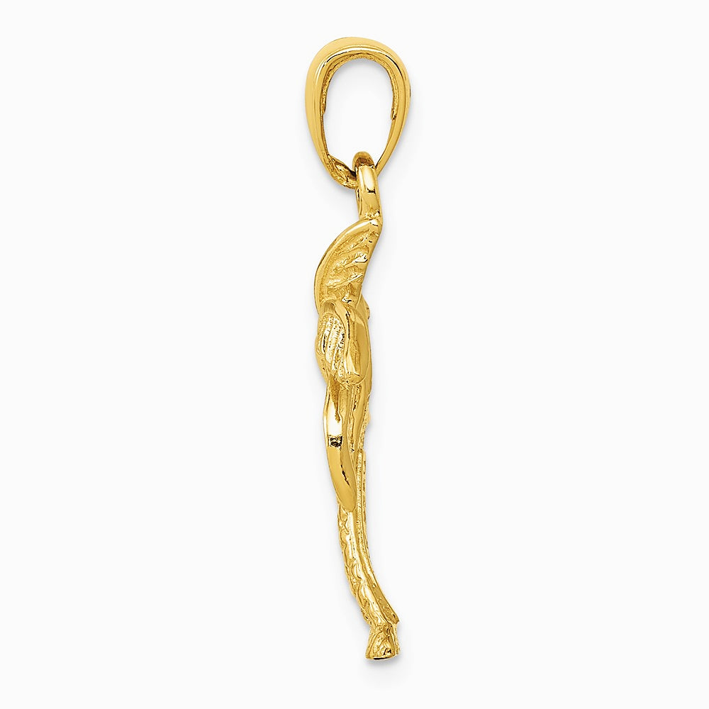 10K / 14K Yellow Gold Palm Tree Pendant - Product Photo