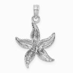 10K / 14K White Gold Starfish Pendant - Product Photo