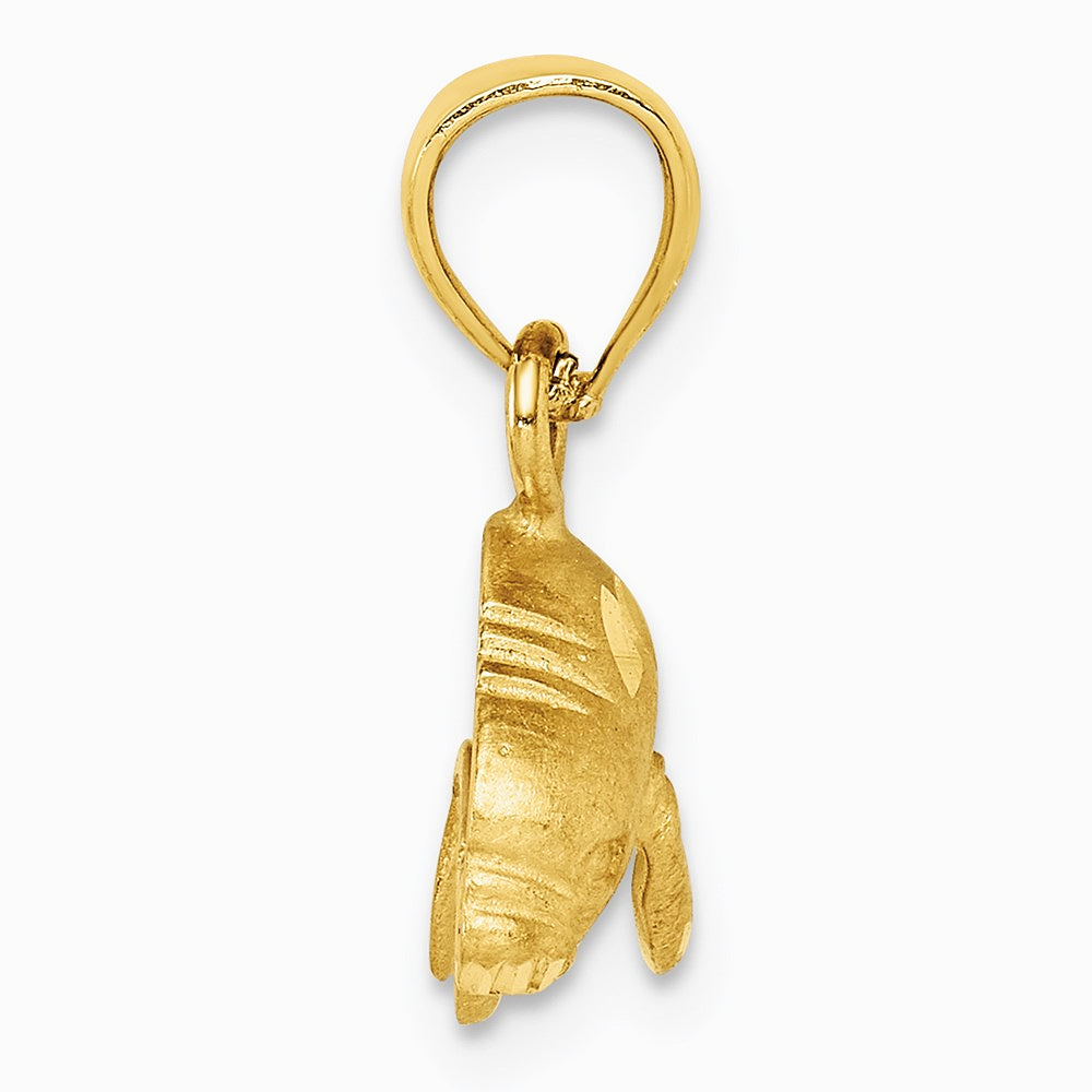 10K / 14K Yellow Gold Manatee Pendant - Product Photo