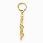 10K / 14K Yellow Gold Ship Wheel Pendant - Product Photo