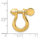 14K  3D Large Shackle Link Pendant - Product Photo