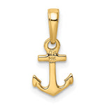 10K / 14K Yellow Gold Mini Anchor Pendant - Product Photo