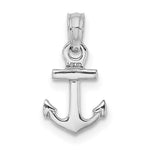 10K / 14K White Gold Mini Anchor Pendant - Product Photo