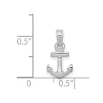 10K / 14K White Gold Mini Anchor Pendant - Product Photo
