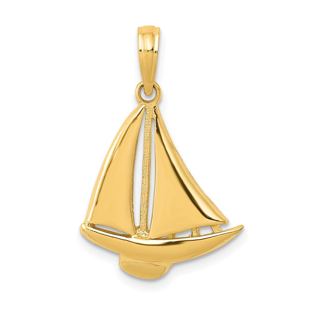 14k Sailboat Pendant - Product Photo