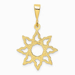 10K / 14K Yellow Gold Sun Charm - Product Photo